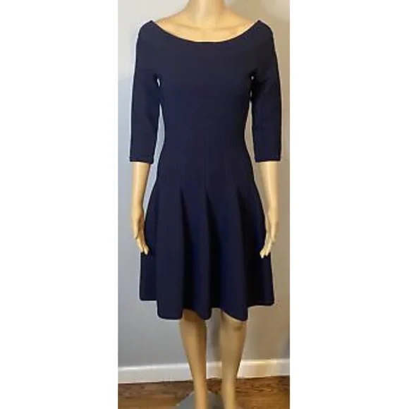 jonathan simkhai dress blue Simkhai Kenlie Mixed Media Bubble Midi Dress, Blue, Women's, Medium, Cocktail & Party Wedding Guest Dresses Midi Dresses